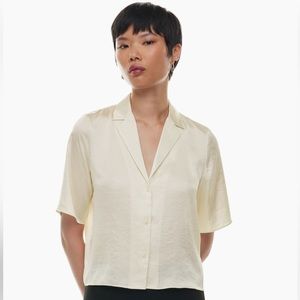 Wilfred Satin Short-Sleeve Blouse XL